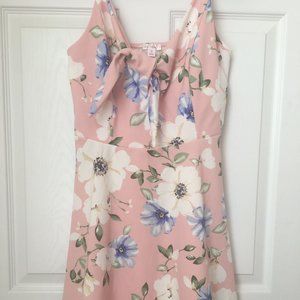 Beautiful light pink floral summer dress (formal)